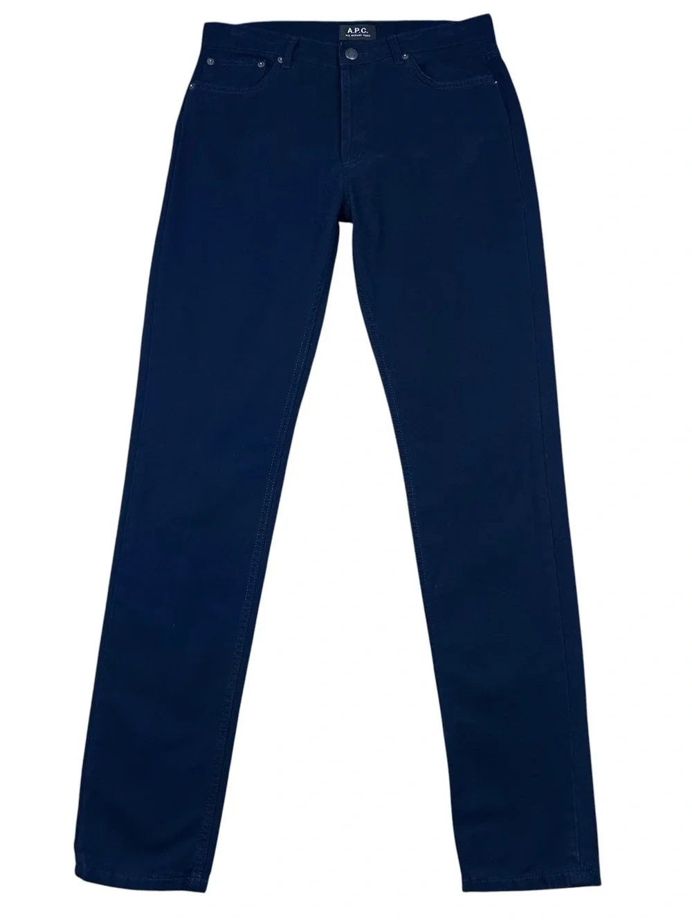 A.P.C. Petit New Standard Pants 30x32 Navy Button Fly Slim Straight Japan Preppy